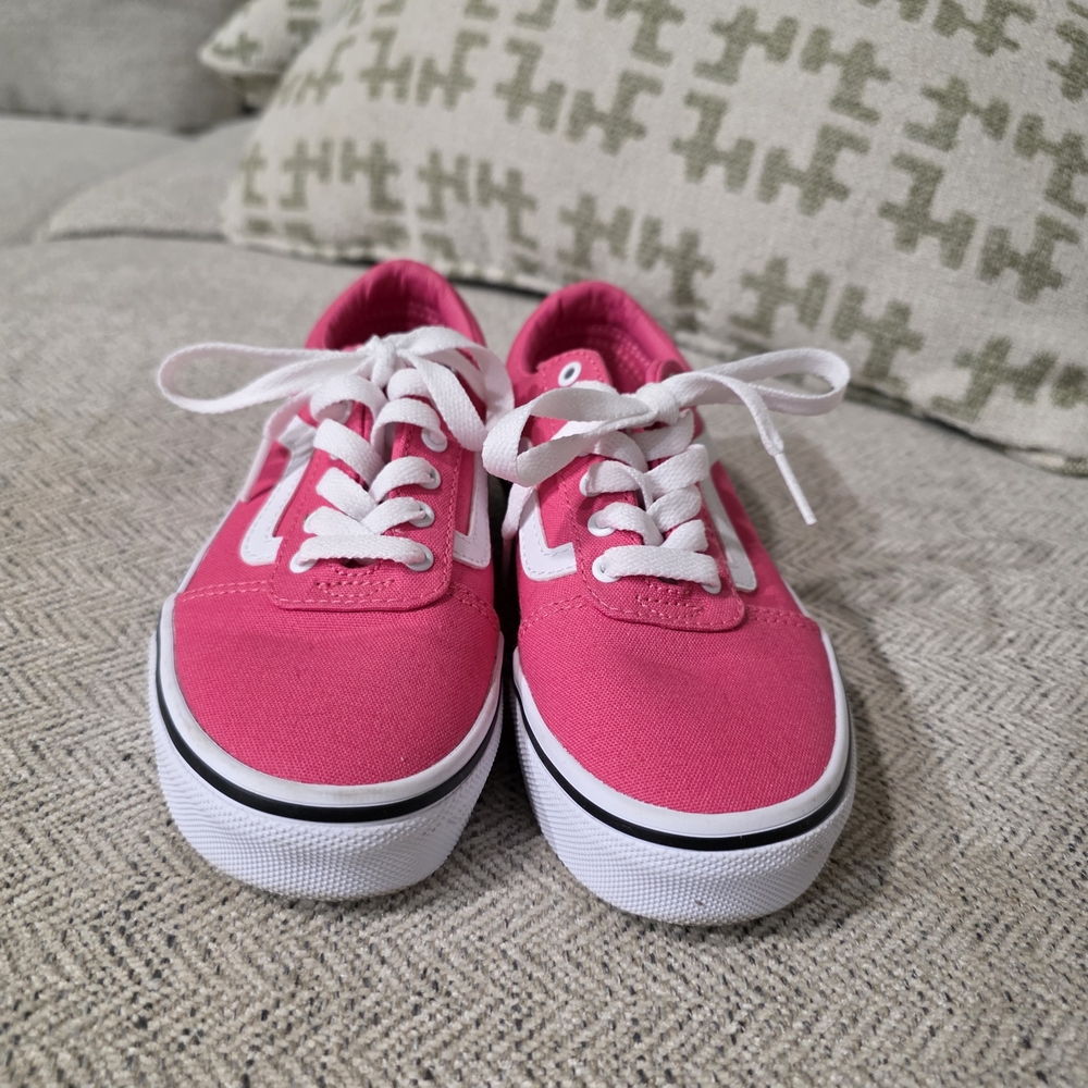 Vans Pink and White Kids Sneakers